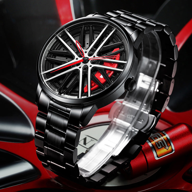 Men’s Black M5 Wrist Watch with Red Caliper